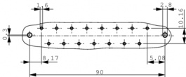 594750, Multipole socket, H 15-p DIN 41612, Erni / TE
