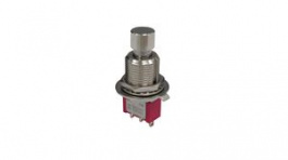 RND 210-00732, Pushbutton Switch, 1CO, ON-(ON), Metallic / Red, RND Components