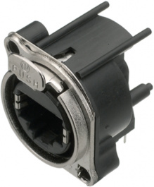 NE8FBH, Panel mount jack RJ 45 8 Nickel, Neutrik