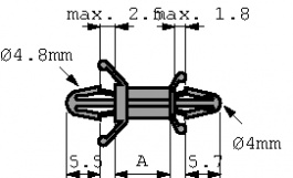 CS-0610 [20 шт], Spacer 9.6 mm PU=20 ST, Kai Suh Suh (KSS)