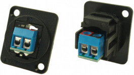 CP30240X, XLR Feedthrough Terminal 2 FT Screw black, Cliff