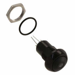 IPR1SAD2L0S, Illuminated Pushbutton Switch On-Off Black, APEM