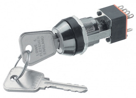 MSL8605B, Key-Operated Switch Poles2 On-On, Lorlin