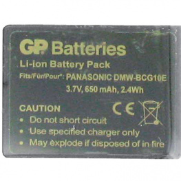 DPA013 PANASONIC DMW-BCG10E, Блок батарей 3.7 V 650 mAh, GP Batteries