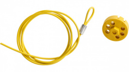 225205, Pro-Lock with Cable;Yellow;Polypropylene / Stainless Steel, Brady