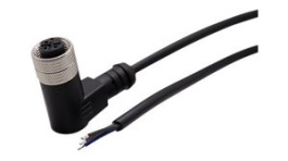 RND 205-01220, M12 Cable Connector, 2m, Right Angle, Socket, 3 Poles, A-Coded, Solder, RND Connect