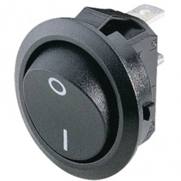 1881.1103, ROCKER; SPST; Положения:2; OFF-ON; 12A/250ВAC; черный; IP40; 100мОм, Marquardt