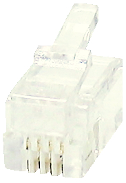 TA-1144, Modular connector (set with 10 pcs.) RJ10 4P/4C, Maxxtro