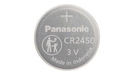 CR-2450EL/1B, Button Cell Battery, Lithium, CR2450, 3V, 560mAh, Panasonic