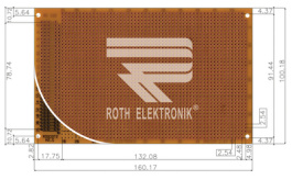 RE320-HP, Laboratory card Phenol hard-paper FR2, Roth Elektronik