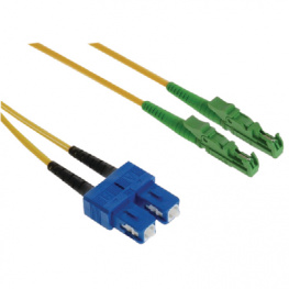 E2ASC09DYE15, FO cable 9/125um E2000-APC/SC 15 m yellow, AFL Hyperscale