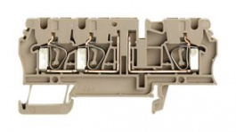8728450000, Test Disconnect Terminal, 500V, 20A, 3 Poles, 2.5mm\x1a, Tension Clamp, Dark Bei, Weidmuller