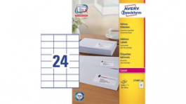 L7180-100, Avery Zweckform L7180-100 Address Labels, 70 x 36 mm, White, Zweckform