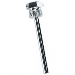 7100-0011-0040-001, Immersion sleeve made of brass, nickel-plated TH-MS-200MM Nickel-plated brass, S+S Regeltechnik